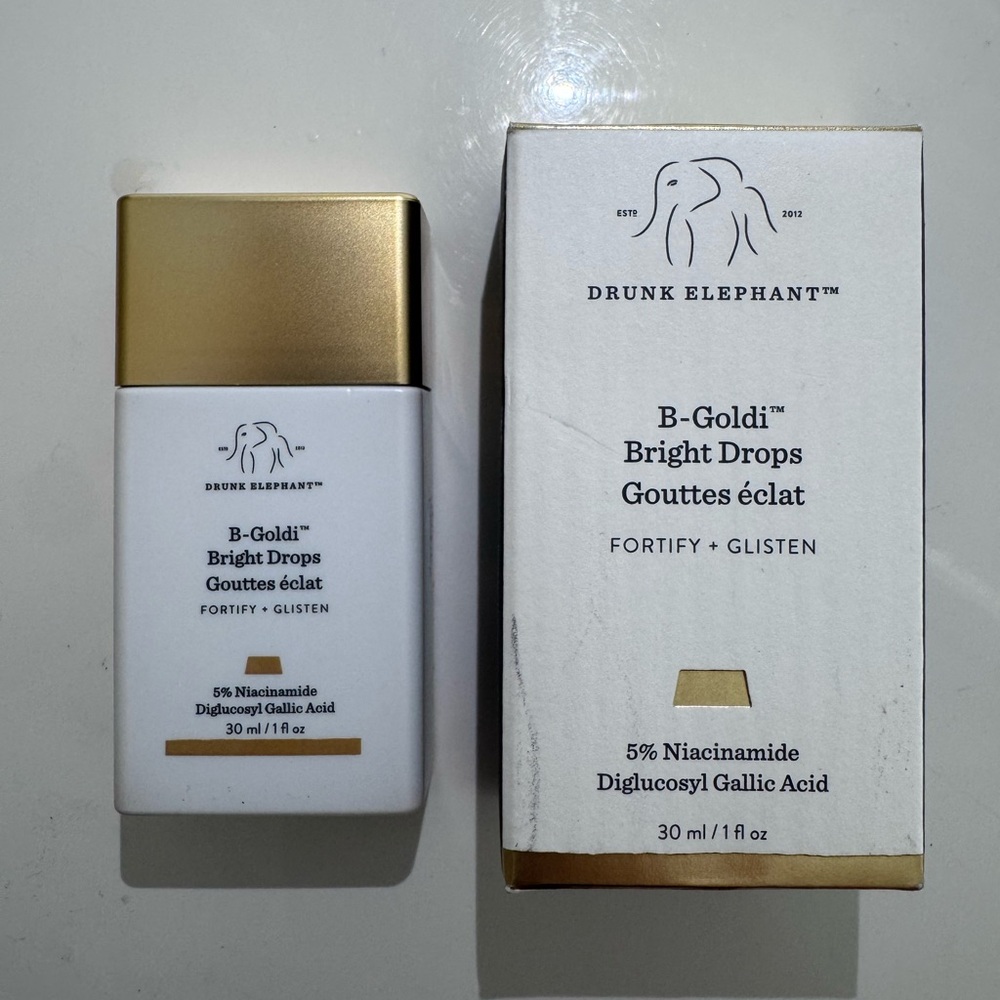 Drunk Elephant B-Goldi Bright Drops - White and Gold